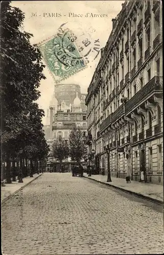 Ak Paris IX., Place d'Anvers