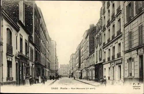 Ak Paris II., Rue Menars