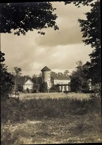 Foto Ak Rheinsberg in der Mark, Blick zum Schloss, Park, Wiese