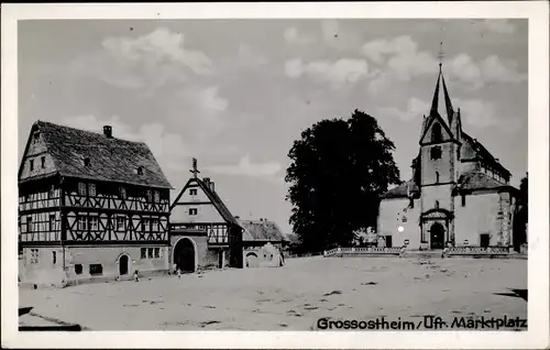 Ak Großostheim Unterfranken, Marktplatz