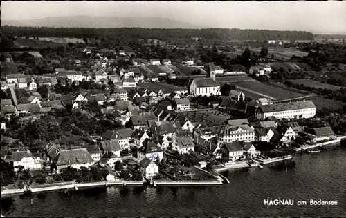 Ak Hagnau am Bodensee, Fliegeraufnahme