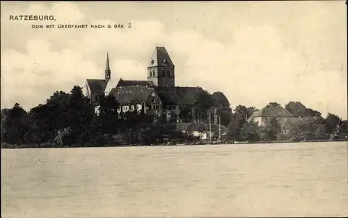 Ak Ratzeburg im Herzogtum Lauenburg, Dom mit Überfahrt nach D. Bäk