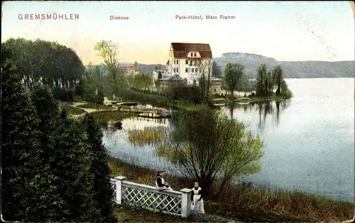 Ak Malente Gremsmühlen, Partie am Dieksee, Parkhotel, Marx Frahm