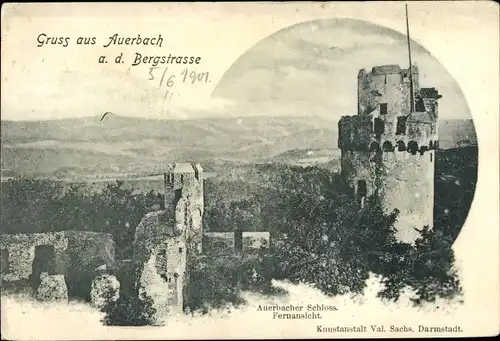 Ak Auerbach Bensheim an der Bergstraße Hessen, Auerbacher Schloss