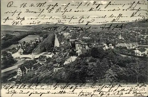 Ak Tübingen am Neckar Gesamtansicht Vogelschau