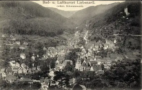 Ak Bad Liebenzell im Schwarzwald Gesamtansicht Vogelschau