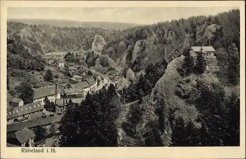 Ak Rübeland Oberharz am Brocken Vogelschau