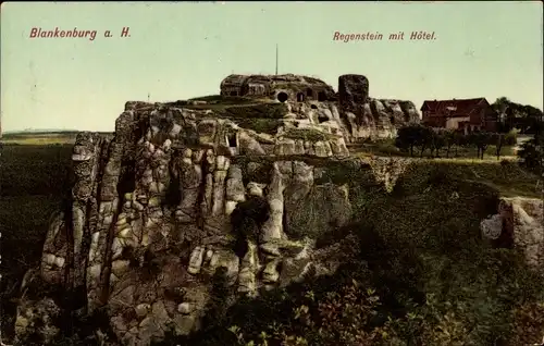 Ak Blankenburg am Harz Regenstein mit Hotel