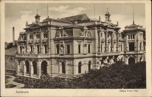 Ak Karlsruhe in Baden Palais Prinz Max