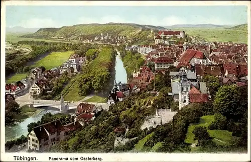 Ak Tübingen am Neckar, Panorama vom Österberg