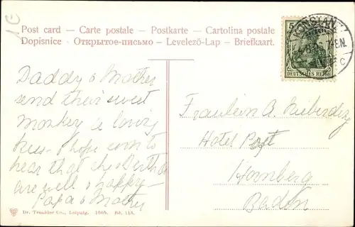 Ak Insel Mainau im Bodensee, Blick zum Schloss, Boot, Anlegestelle, Trenkler