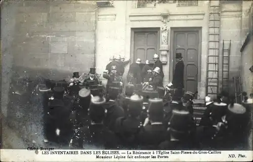 Ak Paris IX. Arr., La Resistance a l'Eglise Saint Pierre du Gros Caillou, Louis Lépine