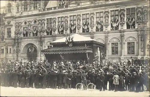 Ak Paris IV., König Eduard VII. von England, Reception du Hotel de Ville