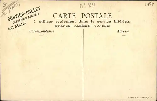 Ak Paris, Les petits metiers parisiens, Le Marchand de glaces, Eisverkäufer