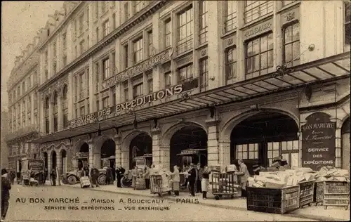 Ak Paris VII., Au Bon Marche, Maison A. Boucicaut, Service des Expeditions