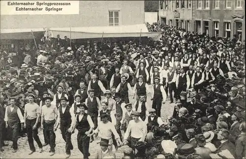 Ak Echternach Luxemburg, Springprozession, Echternacher Springer