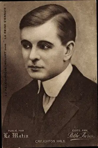 Ak Schauspieler Creighton Hale, Portrait