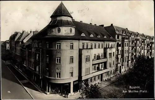Ak Kostrzyn nad Odrą Cüstrin Küstrin Ostbrandenburg, Partie am Moltke Platz
