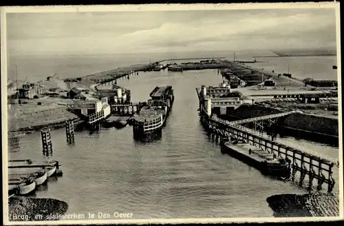 Ak Den Oever Wieringen Nordholland Niederlande, Brug, Sluiswerken