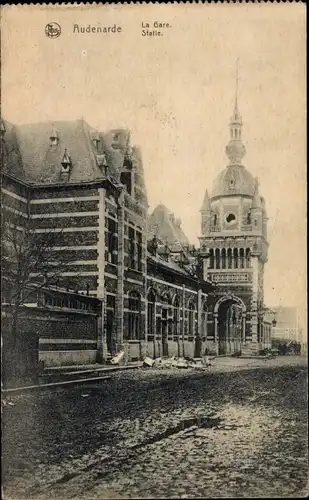 Ak Oudenaarde Audenarde Ostflandern, La Gare