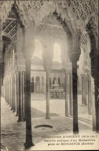 Ak Bitola Monastir Mazedonien, Galerie antique d'un Monastere, Campagne d'Orient 1914-1917