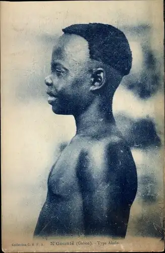 Ak Gabun, Profilansicht eines Jungen, Type Akalai