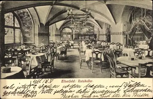 Ak Elberfeld Wuppertal, Blick in den Ratskeller