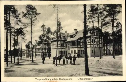 Ak Grafenwöhr in Bayern, Truppenübungsplatz, Offizierslager