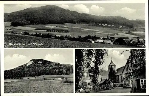 Ak Kersbach Neunkirchen am Sand Mittelfranken, Panorama, Gasthof zur Linde, Dorfpartie