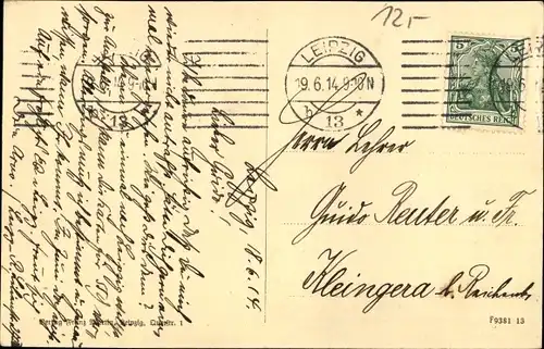 Ak Leipzig in Sachsen, Markt mit Siegesdenkmal und altes Rathaus