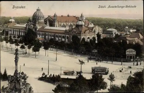 Ak Dresden Zentrum Altstadt, Städtisches Ausstellungsgebäude