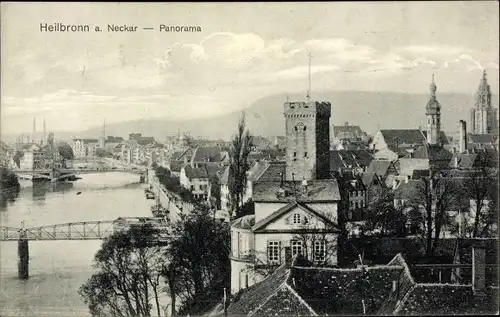 Ak Heilbronn am Neckar, Panorama der Ortschaft