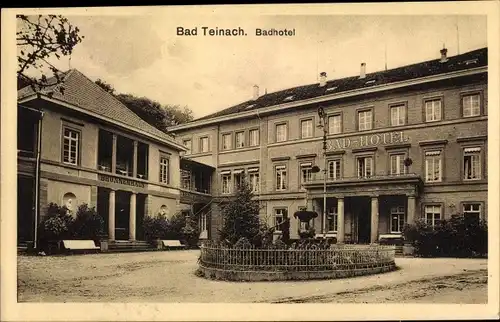Ak Bad Teinach Zavelstein im Schwarzwald, Badhotel, Brunnenhaus