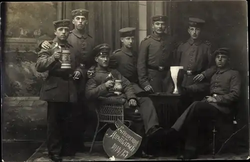 Foto Ak Deutsche Soldaten in Uniformen, Erinnerung an den Ausmarsch 1914 1915