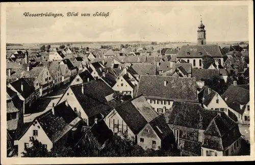 Ak Wassertrüdingen in Mittelfranken, Blick vom Schloss