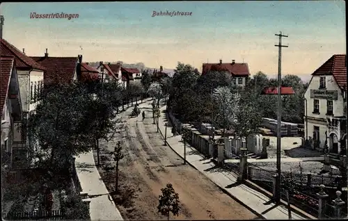 Ak Wassertrüdingen in Mittelfranken, Bahnhofstraße