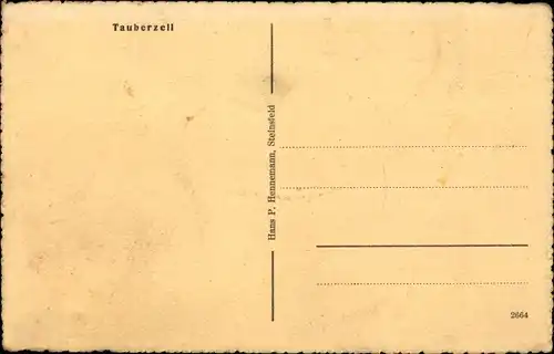 Ak Tauberzell Adelshofen in Mittelfranken, Gesamtansicht