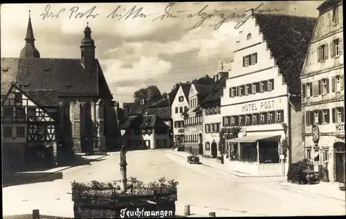 Ak Feuchtwangen in Mittelfranken, Hotel Post