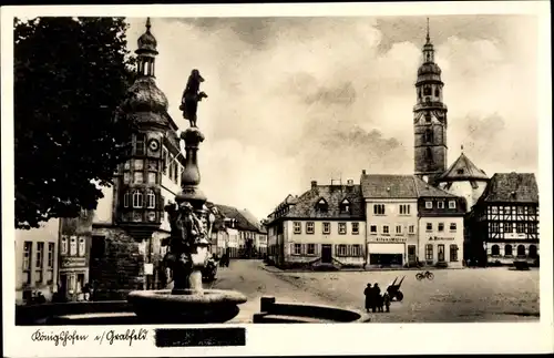 Ak Bad Königshofen im Grabfeld Unterfranken, Marktplatz, Kirche