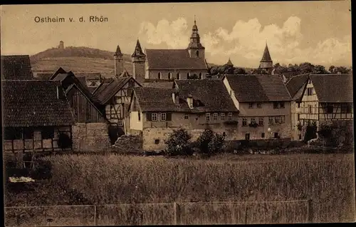 Ak Ostheim vor der Rhön Unterfranken, Ortsansicht