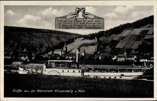 Ak Klingenberg am Main Unterfranken, Gesamtansicht
