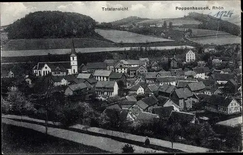 Ak Poppenhausen in Unterfranken, Totalansicht