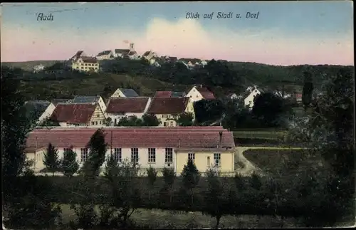 Ak Aach im Hegau, Blick auf Stadt und Dorf