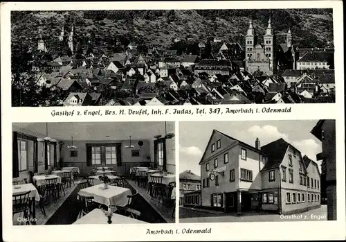 Ak Amorbach im Odenwald Unterfranken, Gasthof zum Engel, Casino