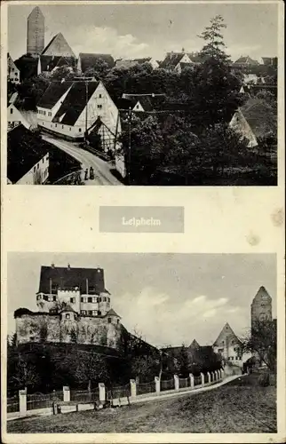 Ak Leipheim an der Donau Schwaben, Stadtbild, Burg