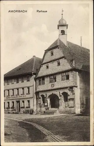 Ak Amorbach im Odenwald Unterfranken, Rathaus