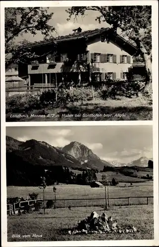 Ak Hofen Sonthofen im Oberallgäu Schwaben, Landhaus Mannes, Blick vom Haus