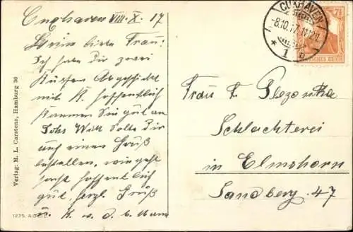 Briefmarken Passepartout Ak Nordseebad Cuxhaven, Am Seedeich, Wappen