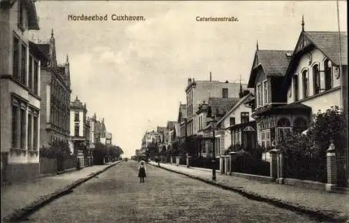 Ak Nordseebad Cuxhaven, Catarinenstraße