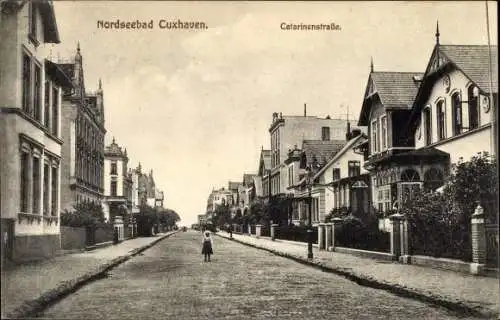 Ak Nordseebad Cuxhaven, Catarinenstraße